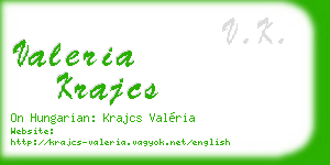 valeria krajcs business card
