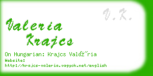 valeria krajcs business card